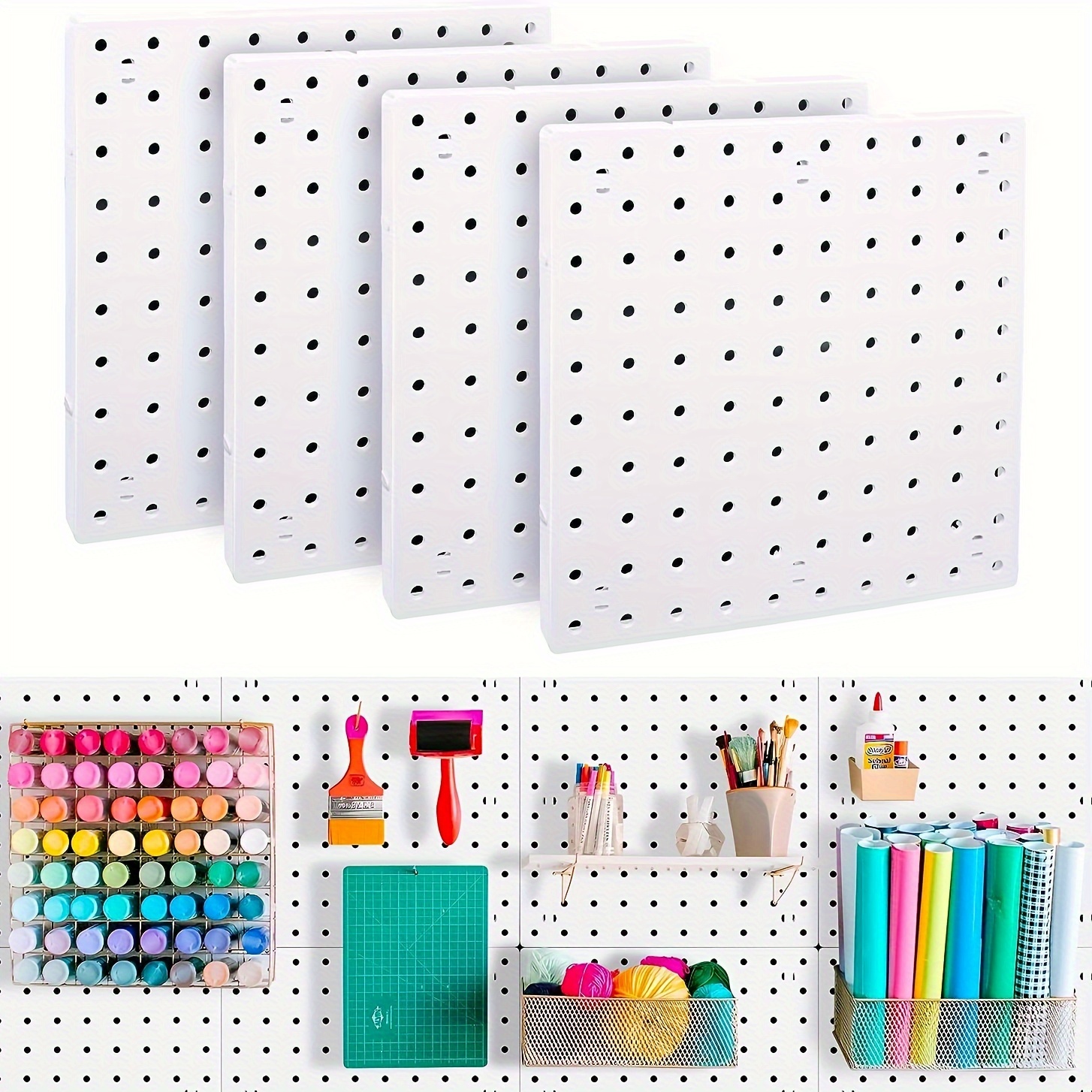 3pcs 5mm Fuse Beads Boards Clear Plastic Pegboards for Kids Craft