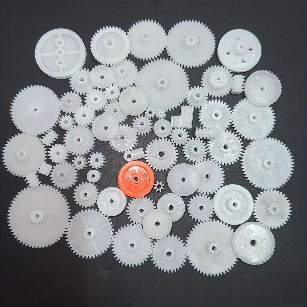 Kit de engranajes de plástico de 78 piezas, accesorios de engranajes de  motor, engranajes helicoidales de reducción simple doble para juguete Motor