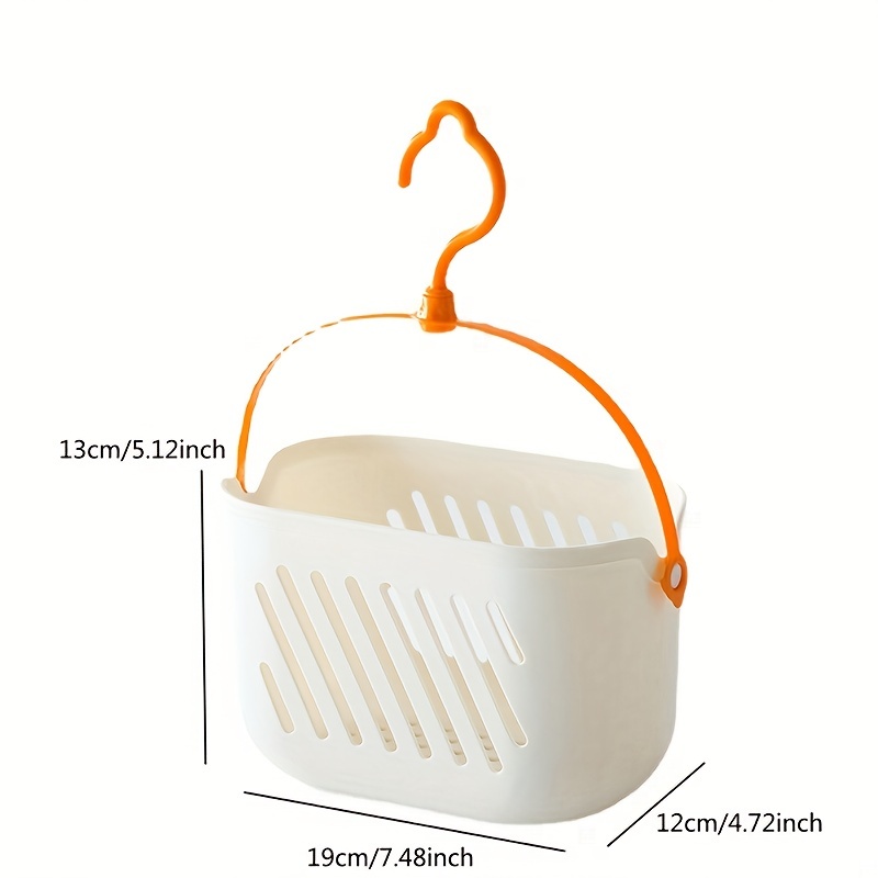 Zerodeko 3 cestas de ducha colgantes de plástico, organizador de ducha  impermeable con ganchos, cestas de almacenamiento para colgar artículos de