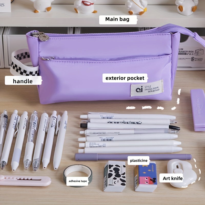 Pencil Case, Stationery Bag, Pencil Case, Large Capacity And