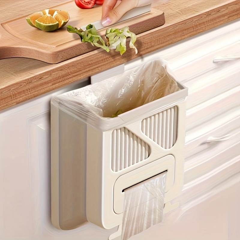 Hanging Kitchen Trash Can, Foldable Waste Bin For Kitchen, Collapsible  Hanging Small Garbage Can, Garbage Container For  Cabinet/car/bedroom/bathroom, 2.4 Gallon - Temu