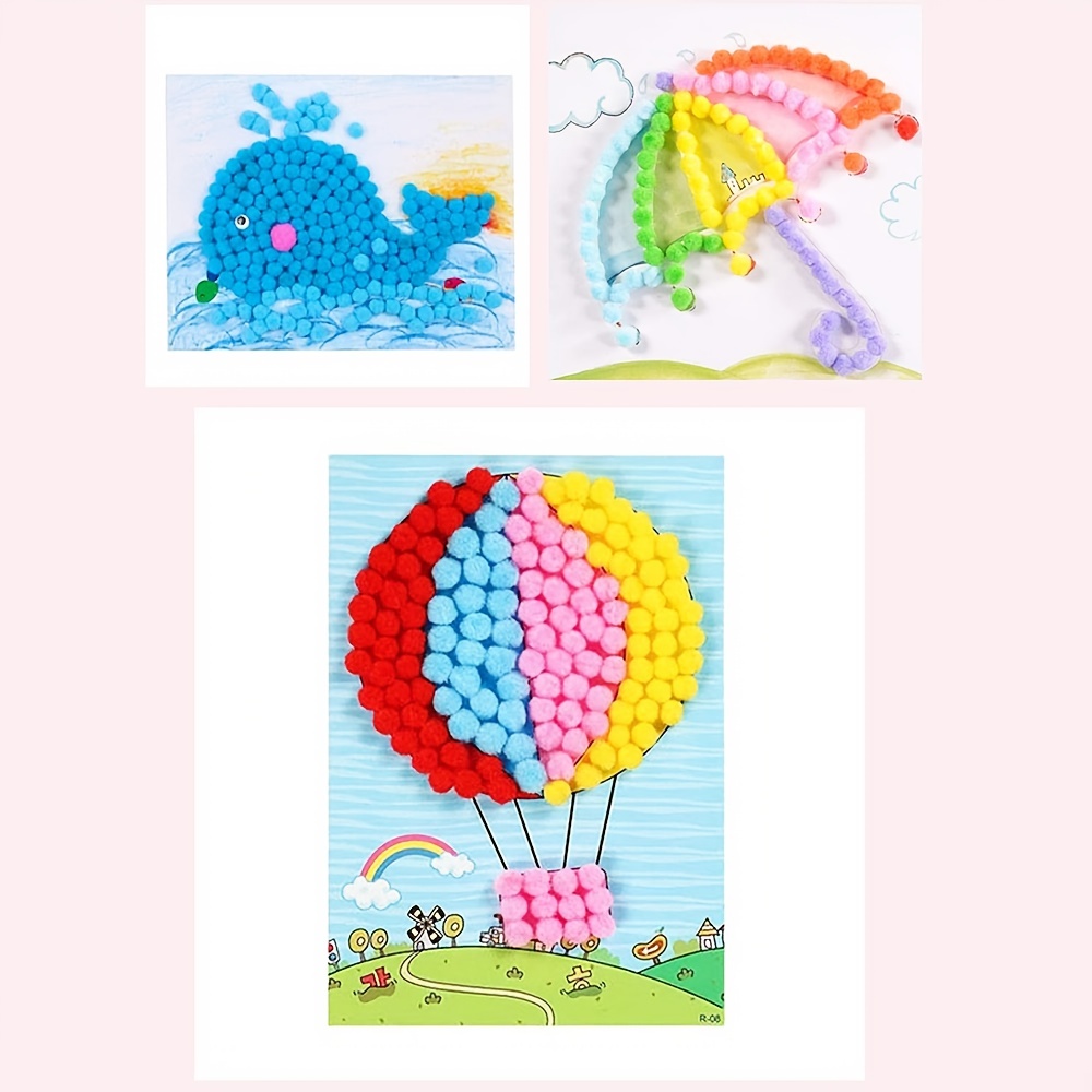 24 Colors Pompoms Arts And Crafts Pom Poms Balls For Hobby - Temu