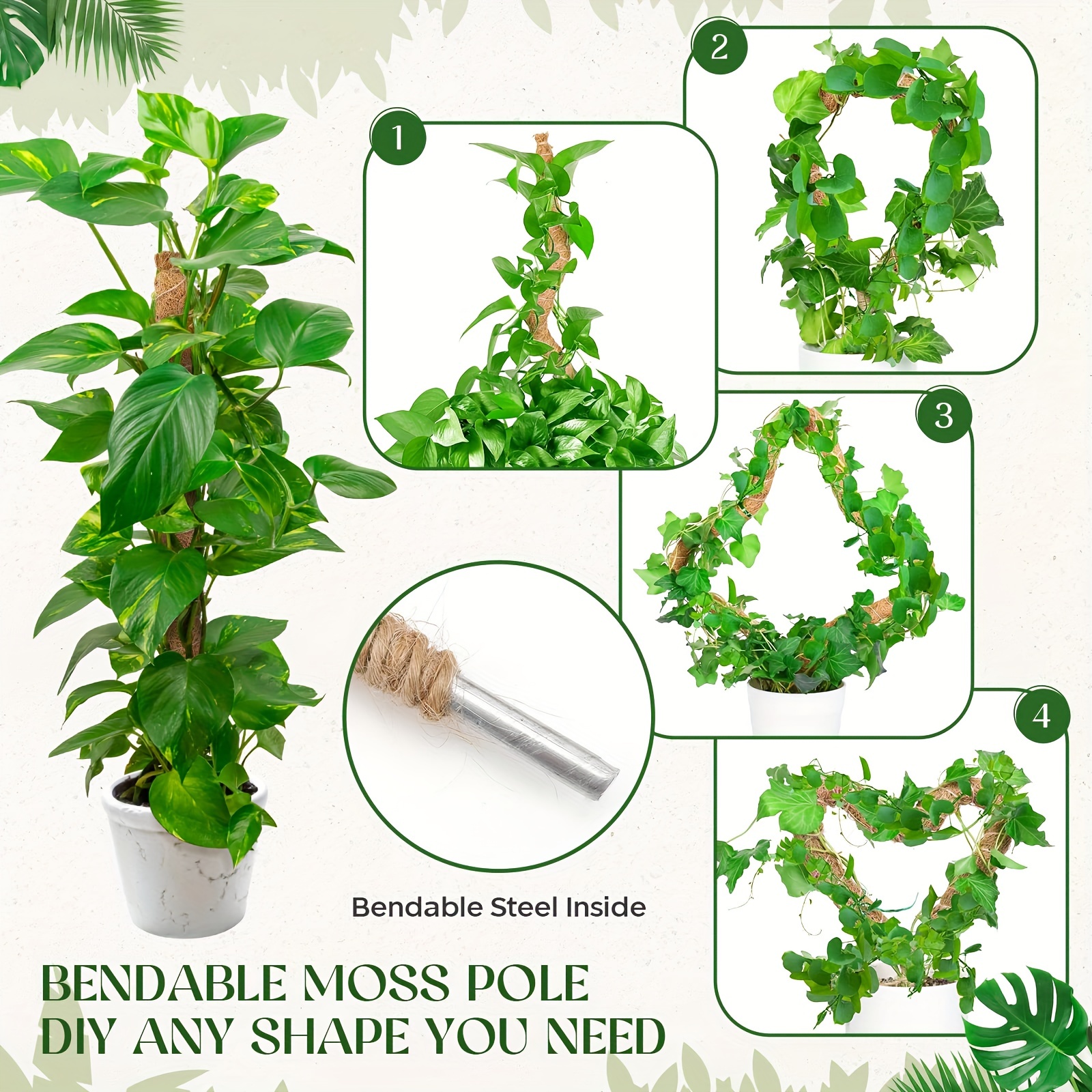 Moss Pole Moss Pole For Plants Monstera Bendable Plant - Temu Austria