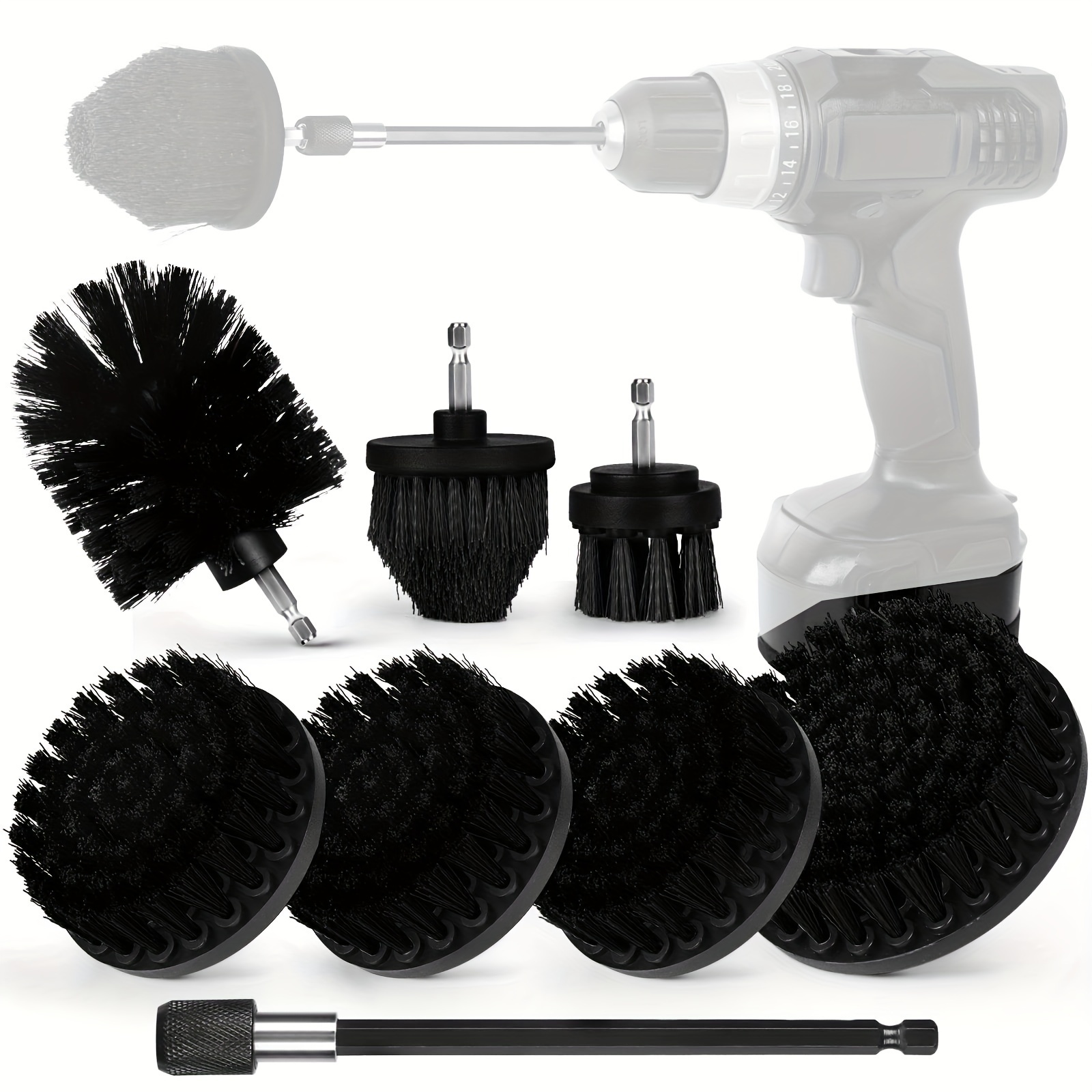 Drill Brush Attachment Power Scrubber Brush + Extend Long - Temu Germany