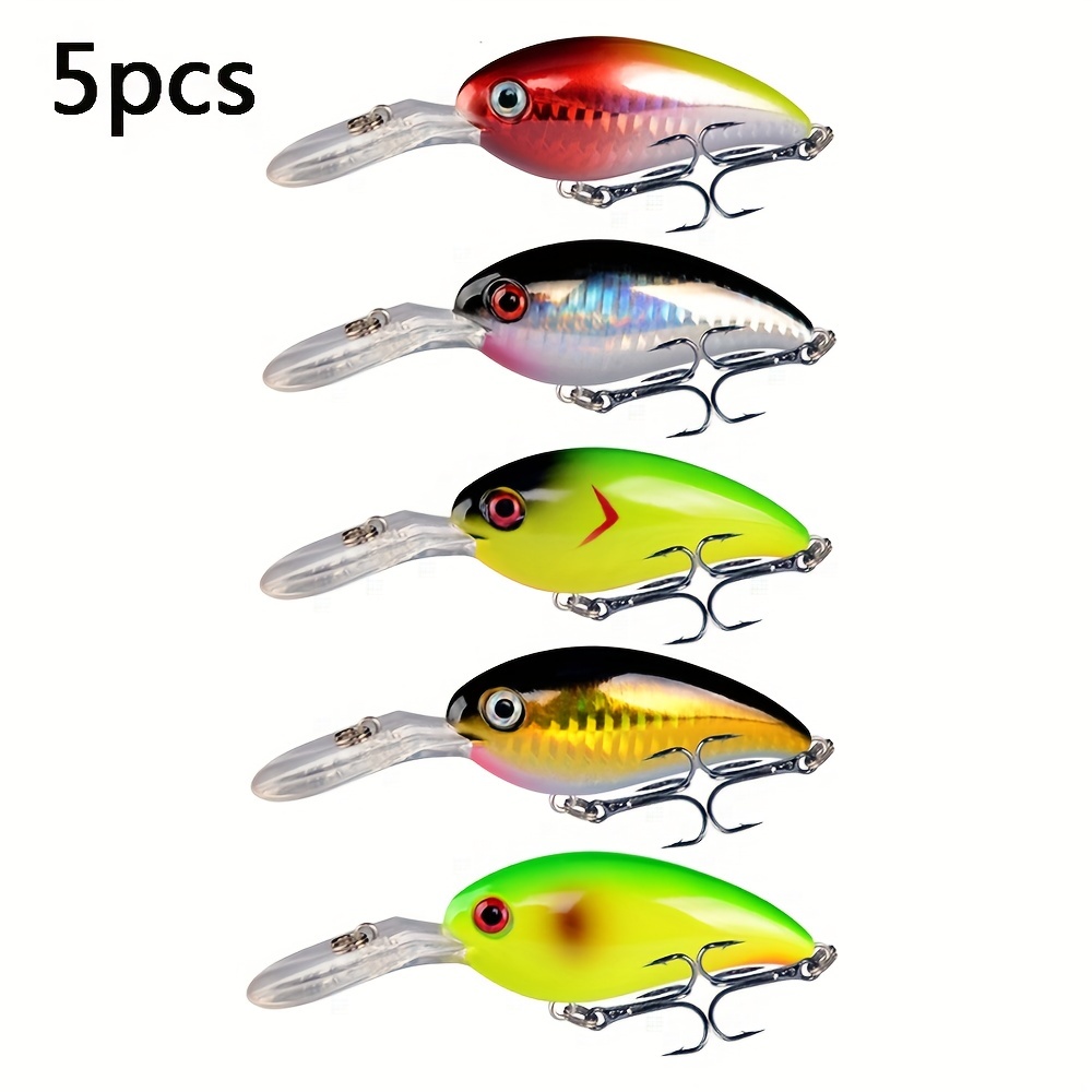 5pcs Fishing Lure Crankbaits Set, Micro Minnow Hard Bait Wobbler Shallow  Deep Diving Swimbaits, Topwater Lure For Crappie Trout Bass Perch Freshwater