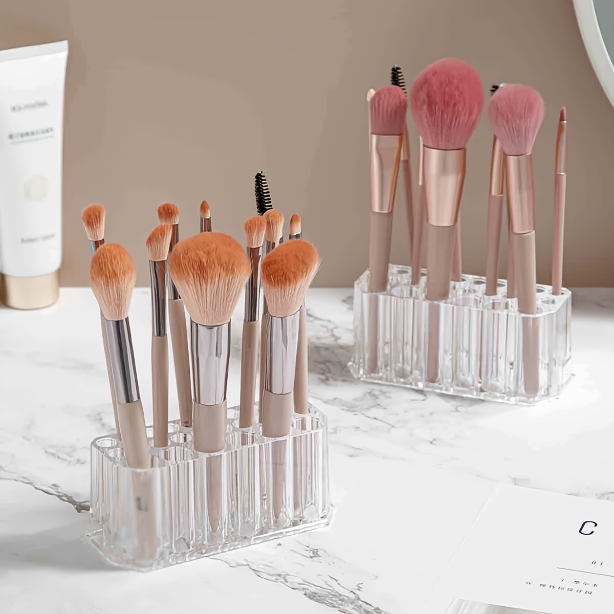26 Holes Makeup Brush Holder Clear Acrylic Eyeliner Lip Liner Organizer  Cosmetic Beauty Pencils Display Storage Container, Aesthetic Room Decor,  Home Decor, Kitchen Accessories, Bathroom Decor, Bedroom Decor - Temu  United Arab Emirates