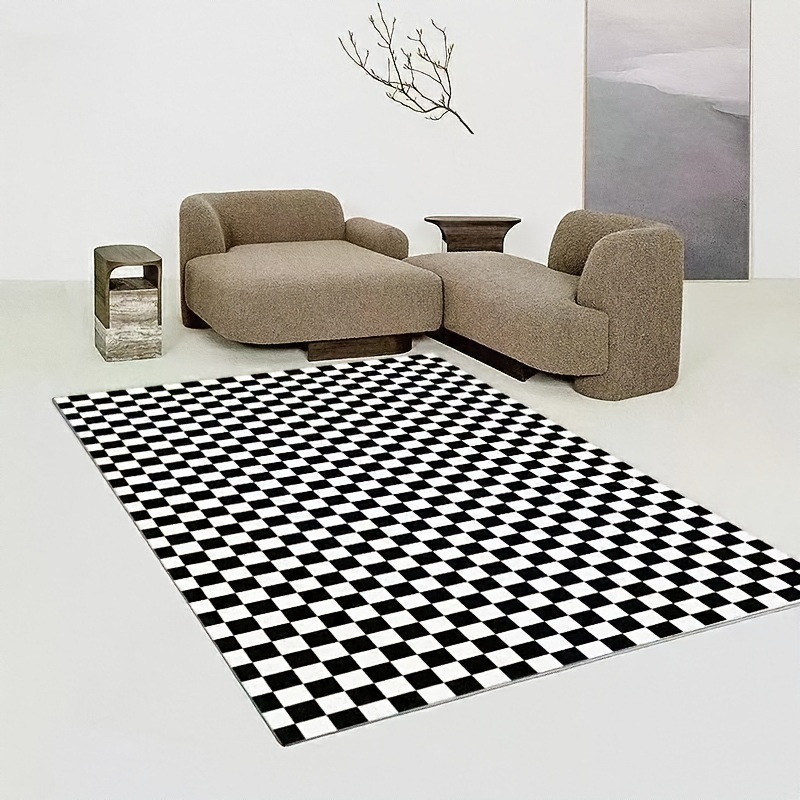 1pc Modern Simple Checkered & Houndstooth Printed Bedspread