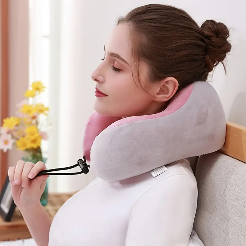 Electric Neck Massager, U-shaped Massage Pillow Cervical And Neck Massager  With Durable Memory Sponge, Massage Pillow With Heat, Deep Tissue Kneading