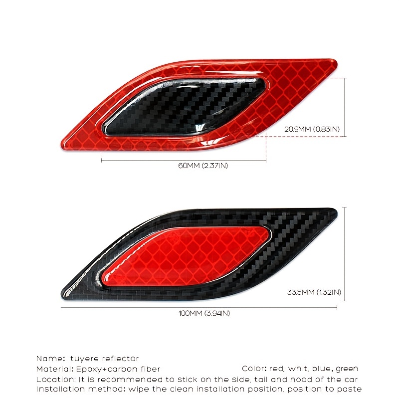 6pcs Car Door Side Sticker Colorful Sport Stripes For Toyota