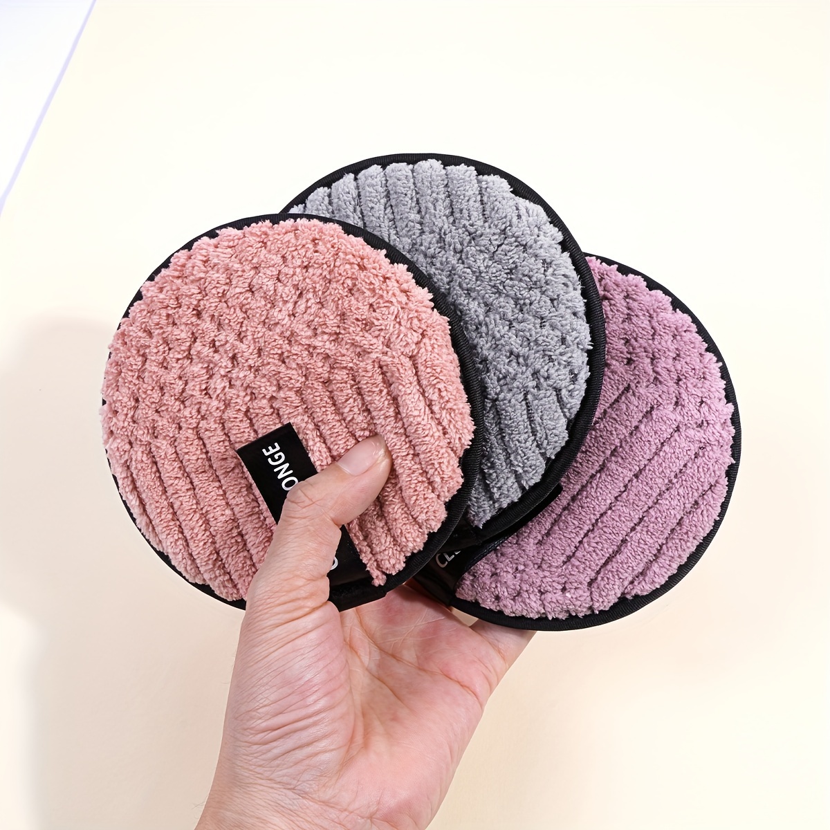 

3pcs Lazy Makeup Remover Puff, Soft And Gentle Makeup Remover Puff Facial Cleansing Pads