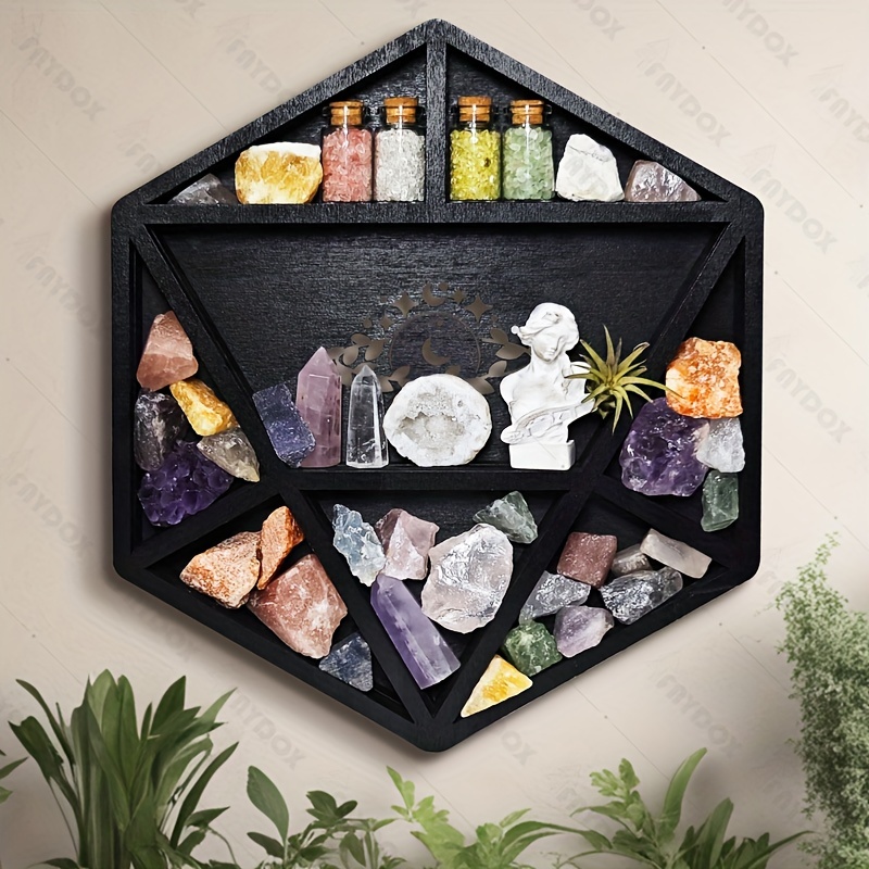 Black Heart Shelf For Crystal Stones Essential Oils Small - Temu