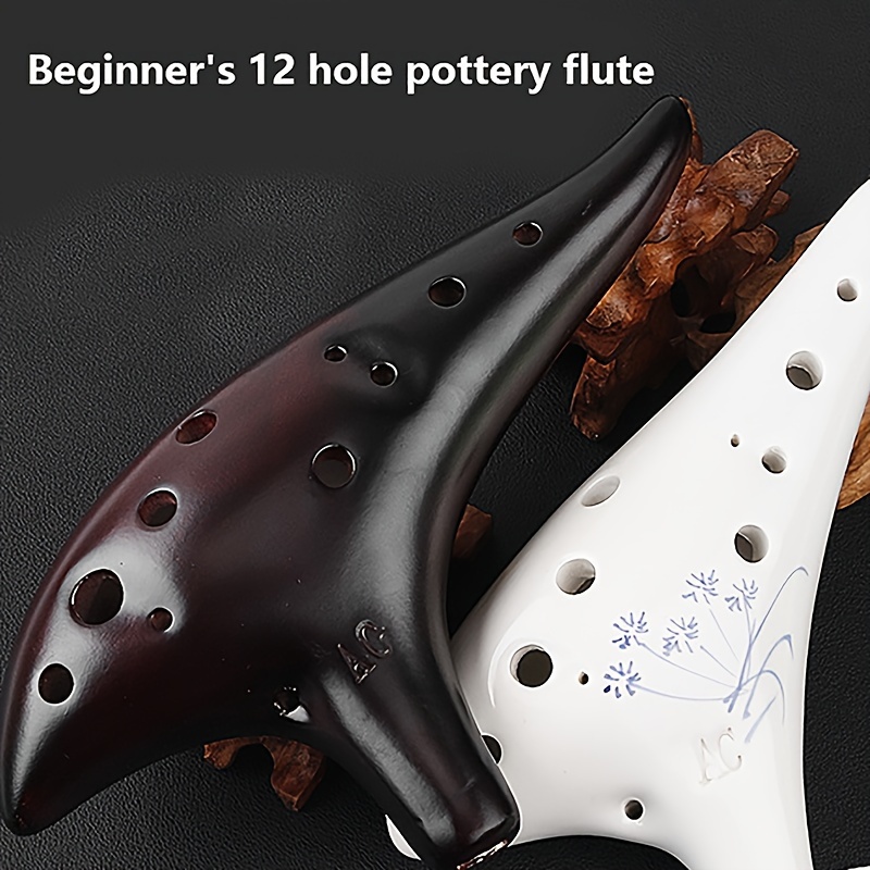 Ocarina 12 Hole Ceramic Alto C Tone Classic Flute Musical