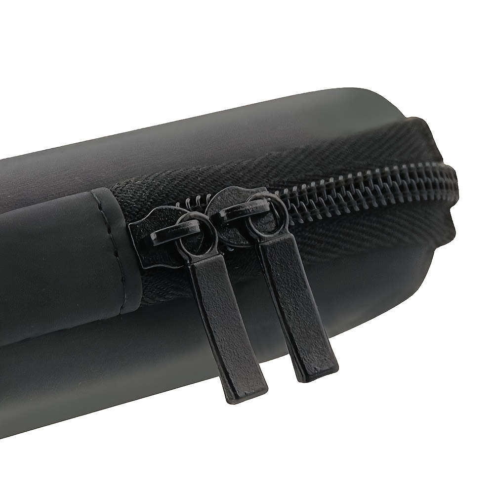 Carpro Pencil Case Pencil Pouch Black Pencil Bag Pu Leather - Temu