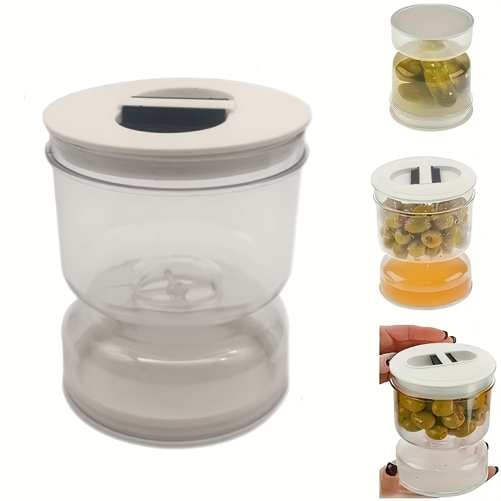 Reusable Pickle Container with Strainer Airtight Flip Stainless