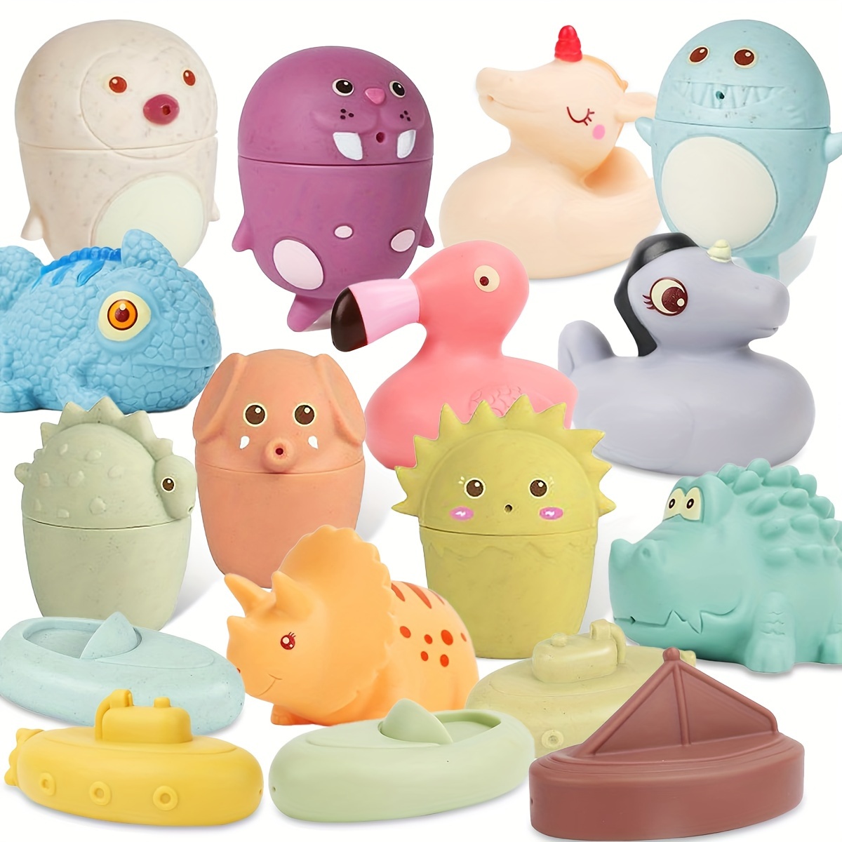 Baby Bath Toys bath Toys Set Silicone Ocean Animals Bathtub - Temu