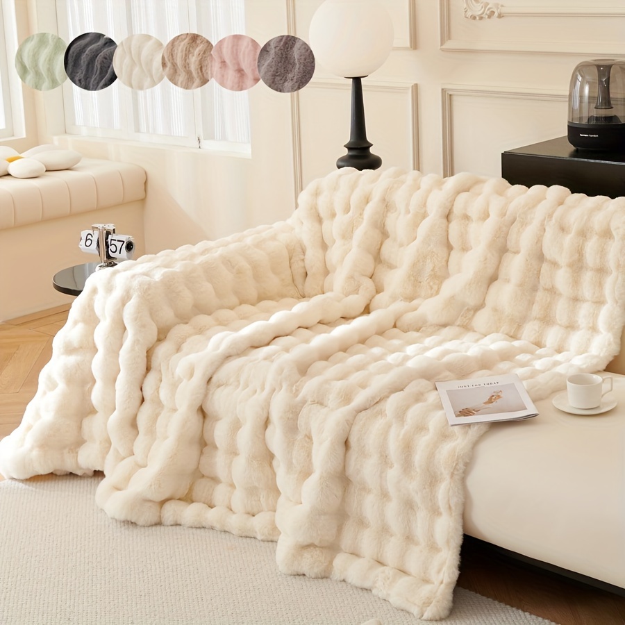 Thick Fuzzy Sherpa Fleece Non-Slip Couch Cover - FunnyFuzzy