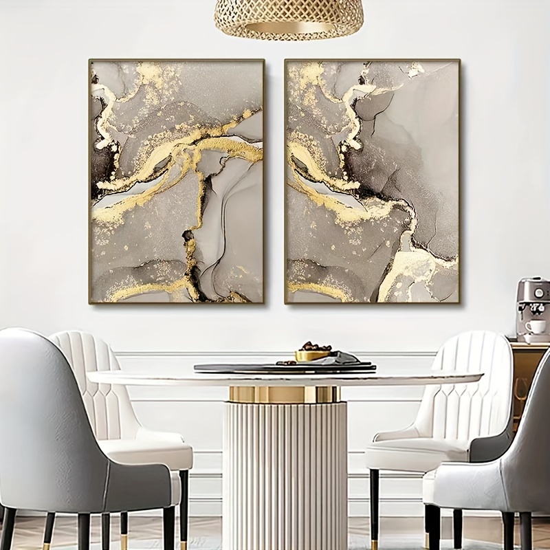 Poster Marmor - 3 Germany Luxus Golden Abstrakte Stück Wandkunst Beige Temu