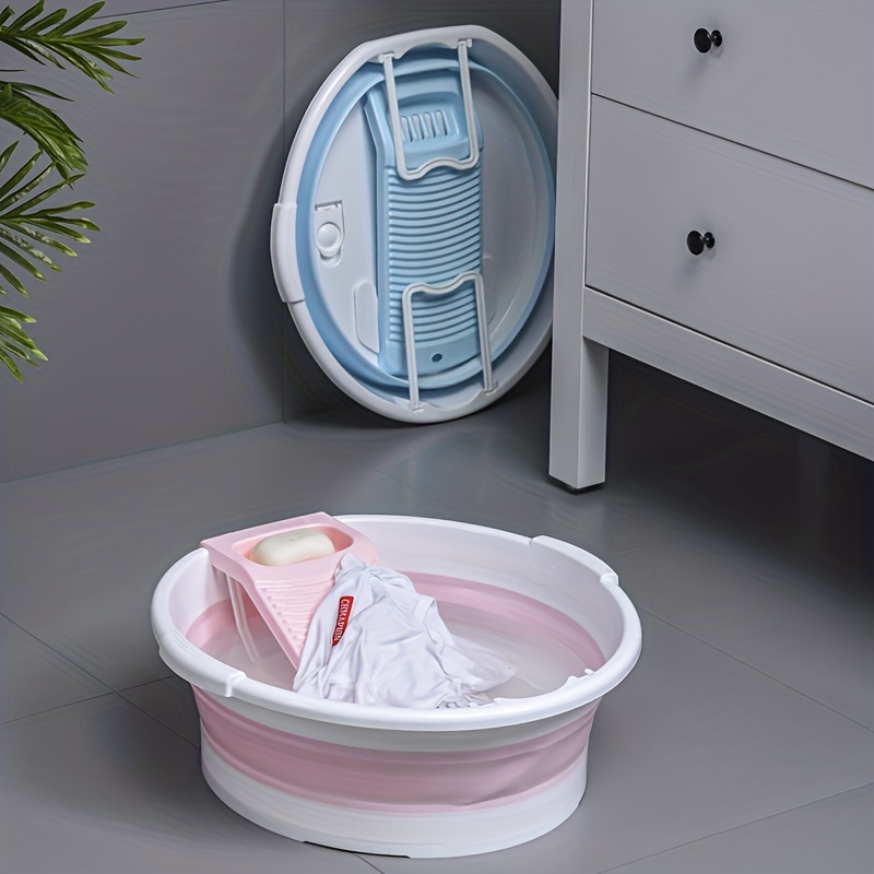 Washboard Baby Basin Manual Laundry Washer Basin Plastic Wash Tub with Washboard  for Hand Washing Clothes - AliExpress
