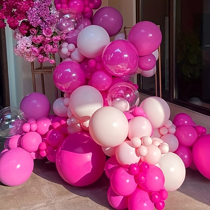  Globos rosa pastel de 12 pulgadas, 50 globos de látex para  fiesta, baby shower, globos de helio, globos de cumpleaños rosa : Juguetes  y Juegos