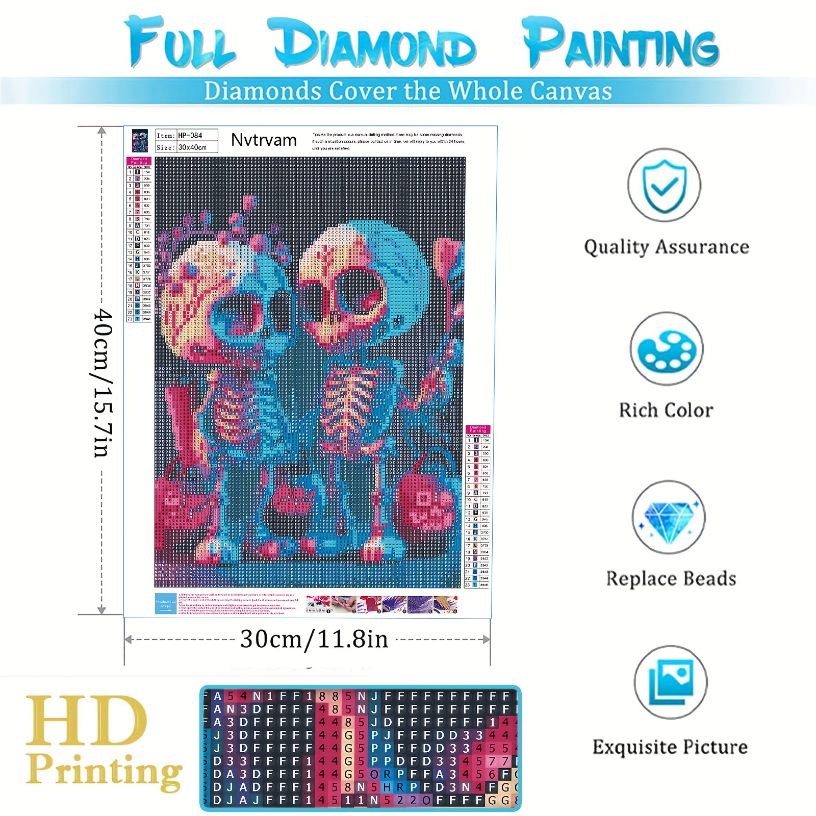 Kit De 5d Pintura Diamante - Diamond Painting 30x40cm