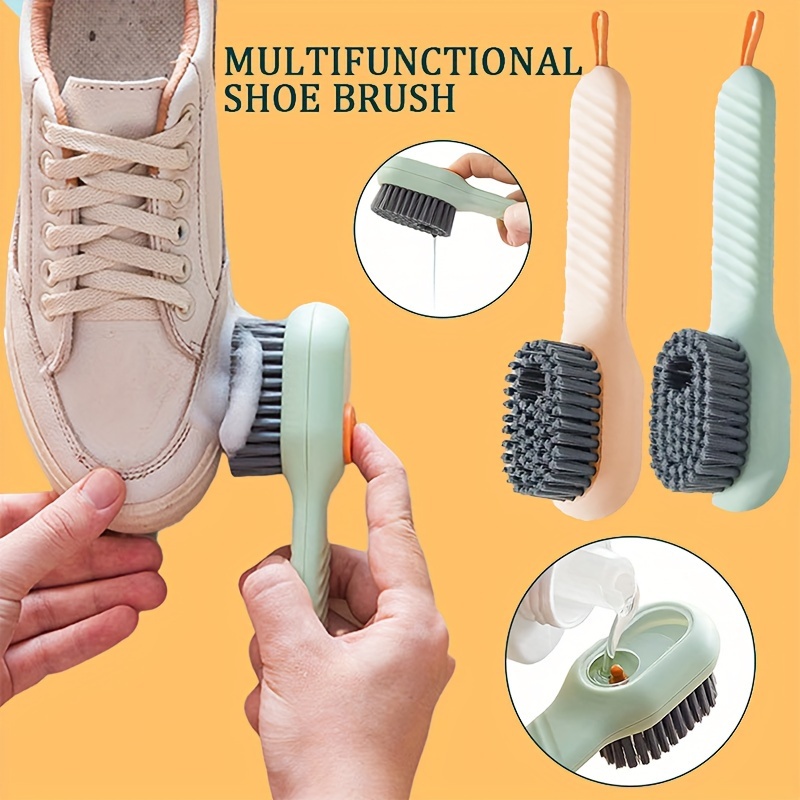 2Pcs Multifunctional Liquid Shoe Brush,Liquid Adding Soft Fur