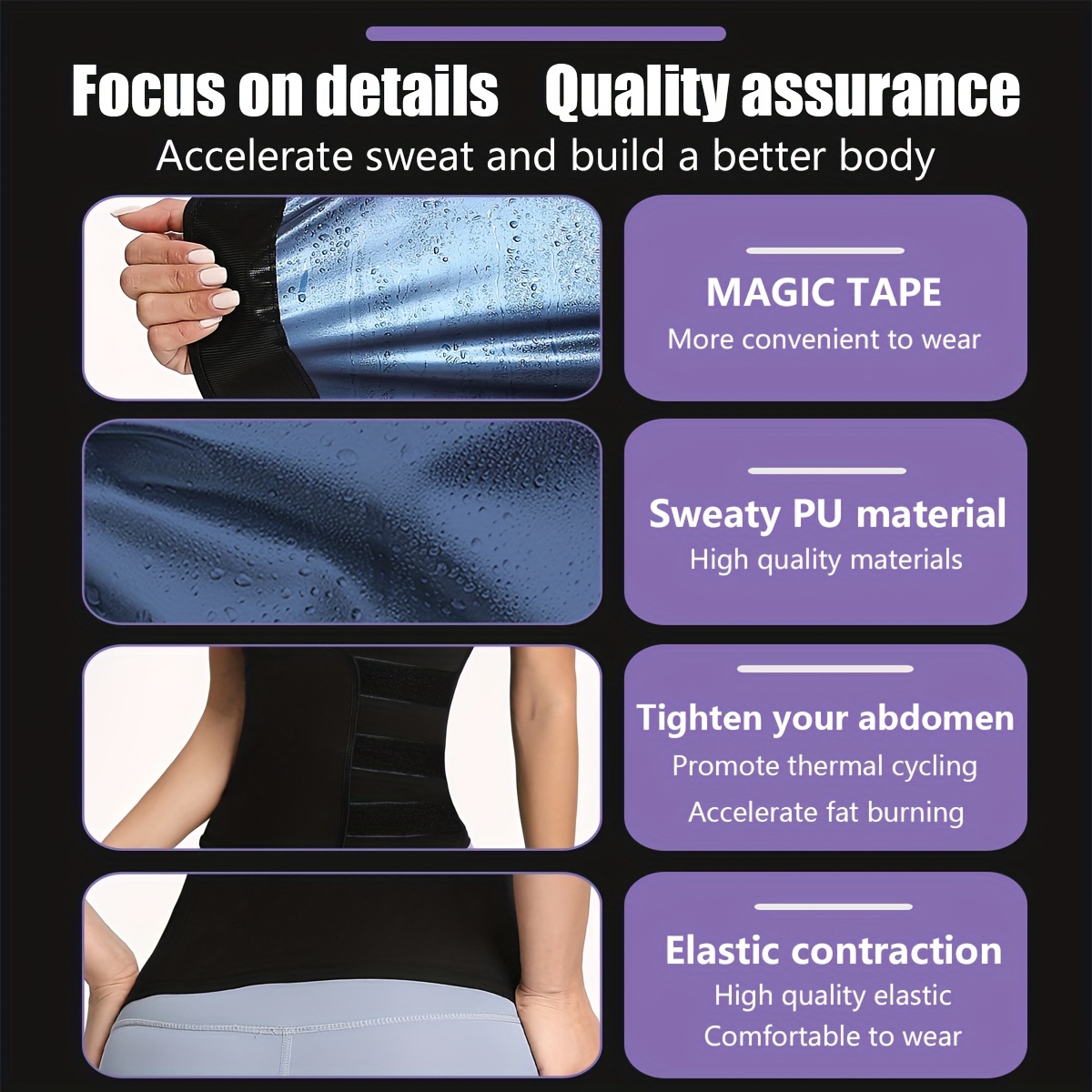Women's Sauna Suit Waist Trainer Tummy Control Workout Swe