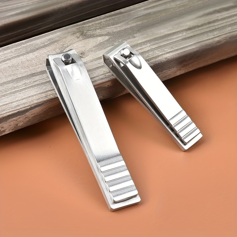 Professional Stainless Steel Nail Clippers With Anti-splash Cover - Sharp  Trimmer For Thick And Wide Nails - Perfect For Men And Seniors - Temu