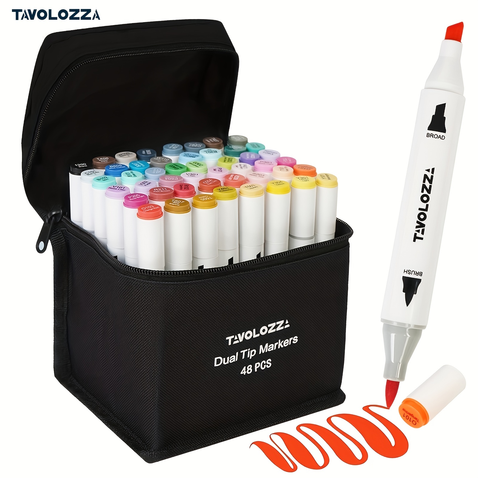 XSG 80+1 Colors Alcohol Brush Markers, Dual Tip Artist Brush Tip Sketch  Pens Art Marker Set For Adult Coloring