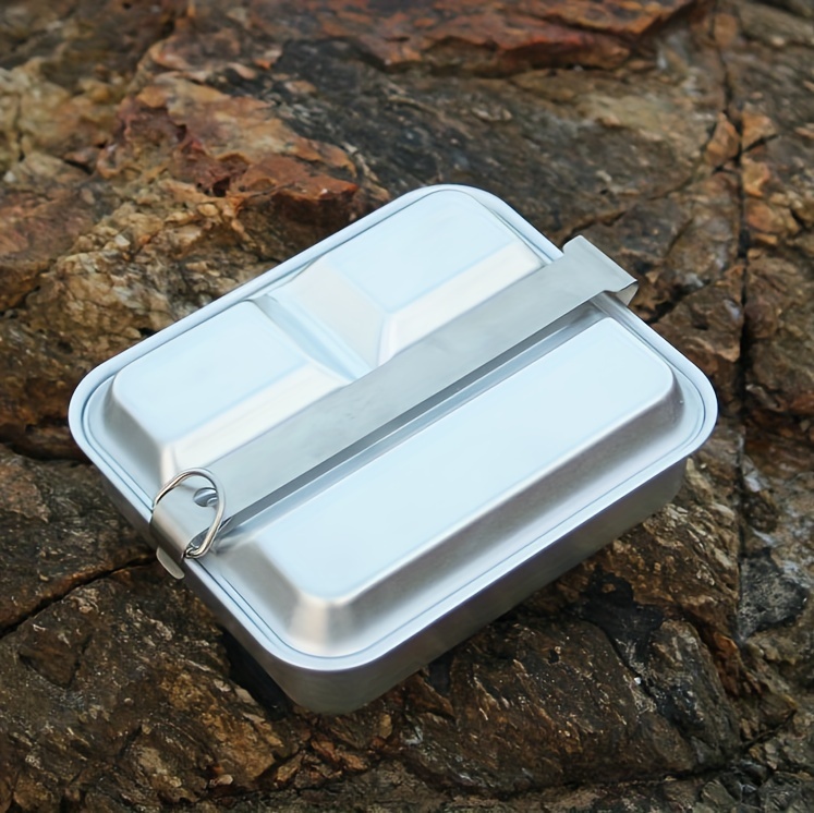 Aluminum Lunch Box With Handle, Rectangular Lunch Containers For Outdoor  Camping Travel - Temu