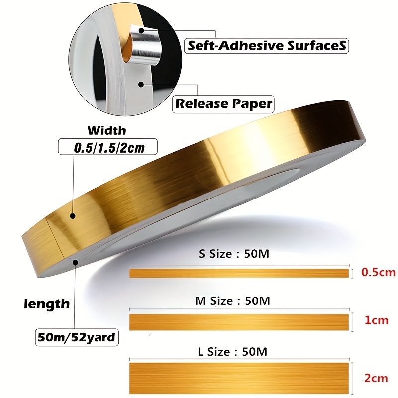 Buy Golden Tape - Tile Gap Sticker Waterproof 50 Meters Tape, Self