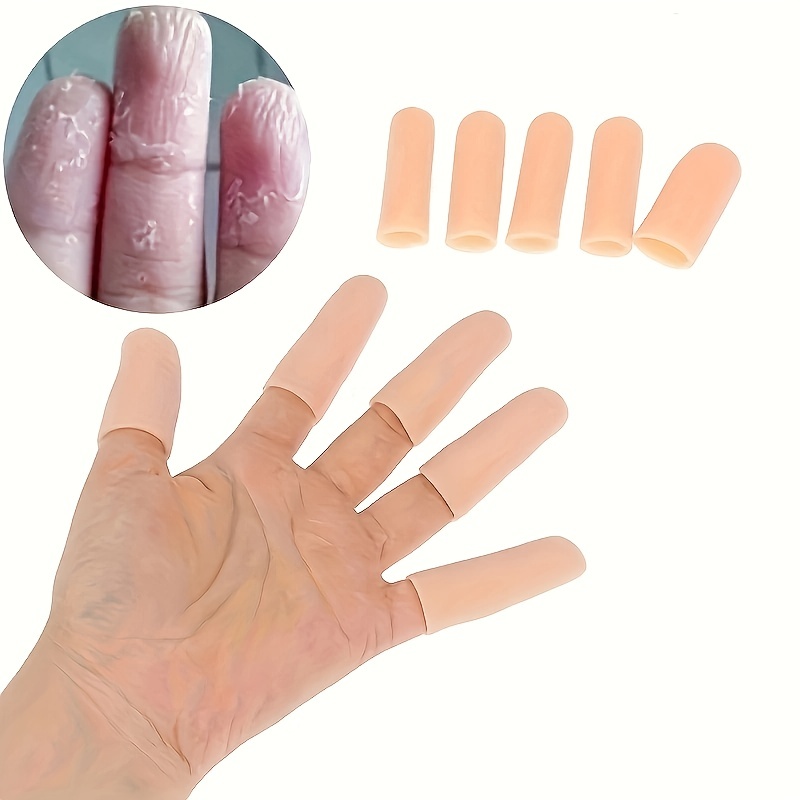  Healifty 60 Pcs Silicone Finger Cot Rubber Fingertip