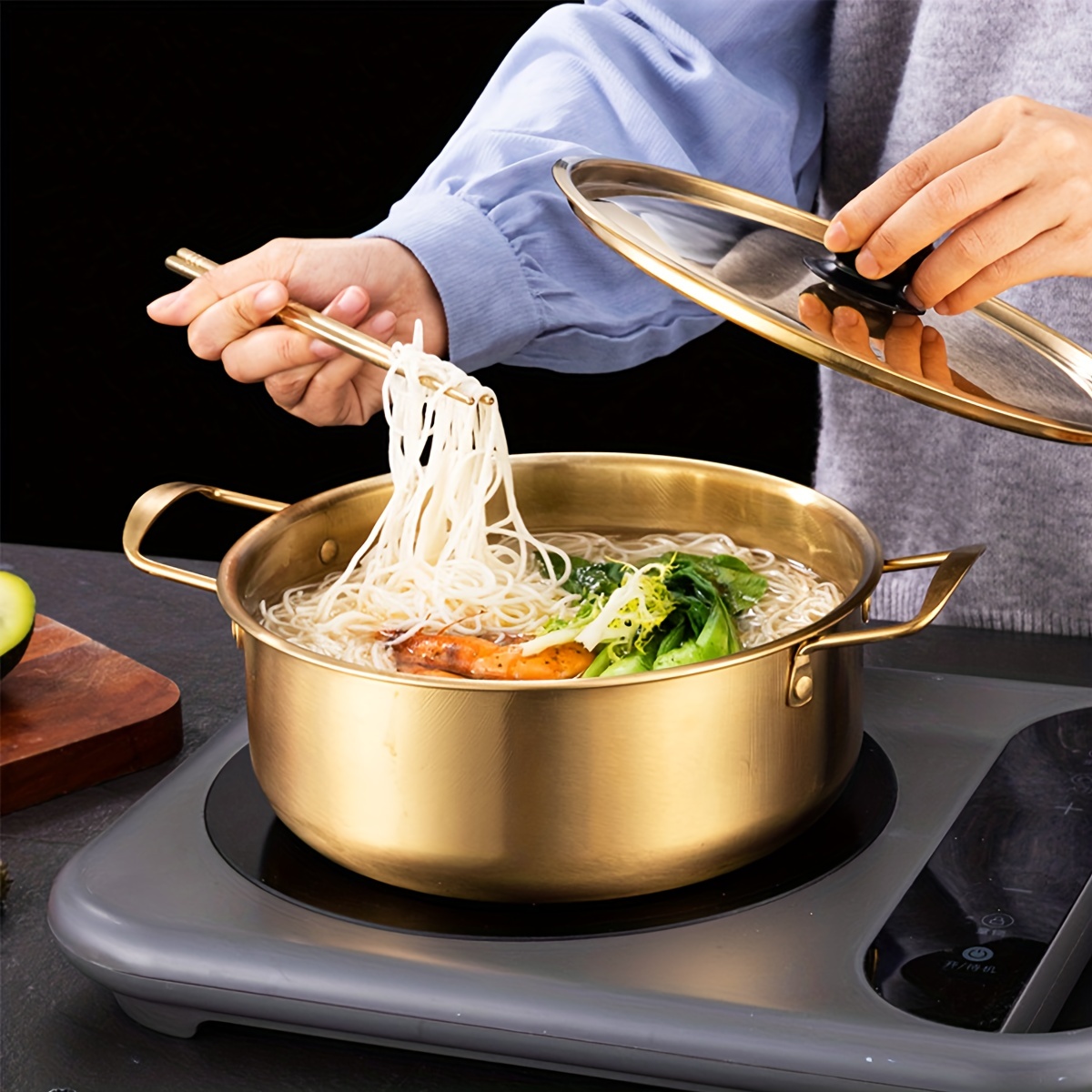 Korean Thickened Seafood Troop Pot Cooking Tools Ramen Pot Kitchen Utensils