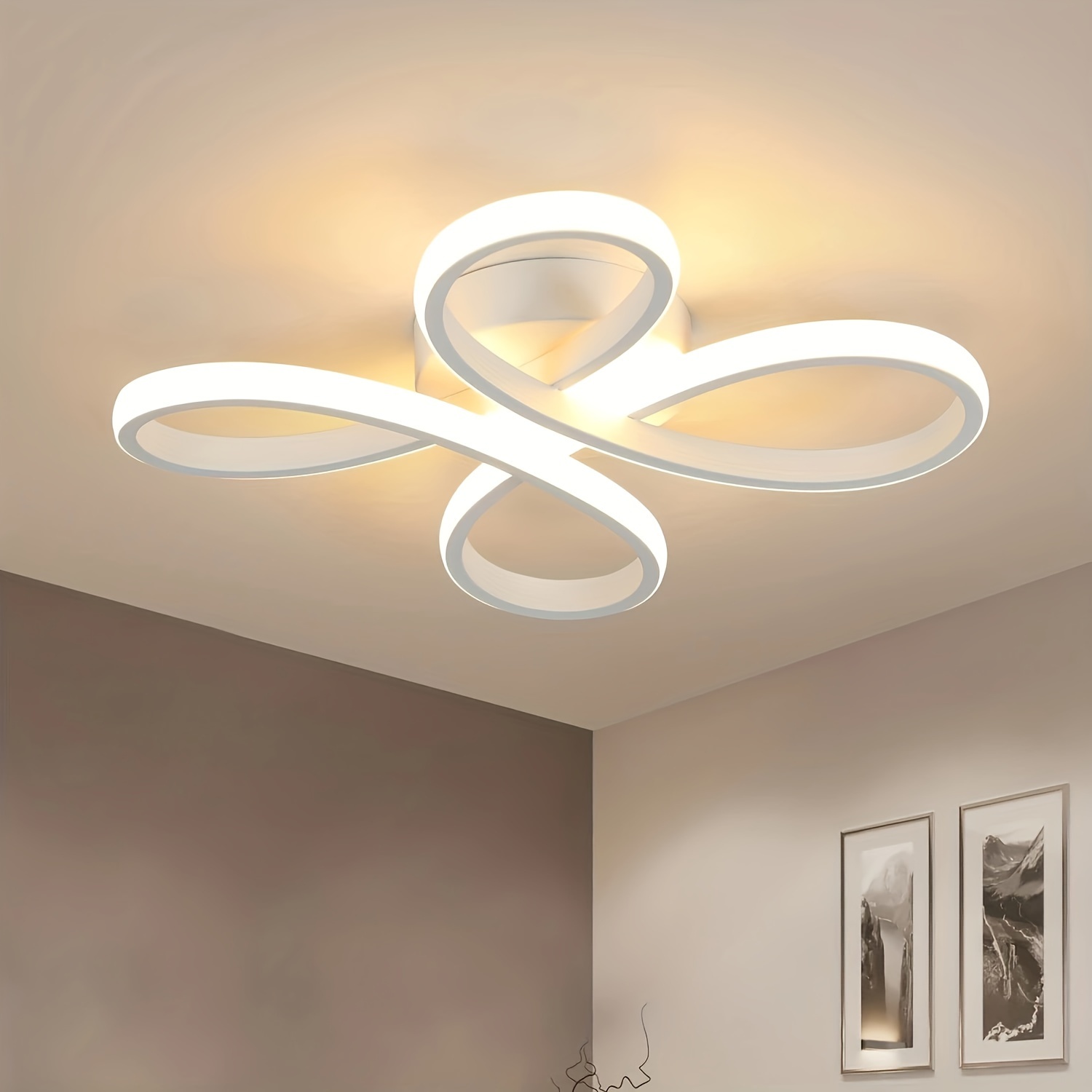 Plafonnier LED moderne, 30W luminaire plafonnier en cristal, Lampe de  plafond réglable à 3 couleurs de lumière, plafonniers à la mode pour salon,  chambre, couloir, restaurant - Achat & prix