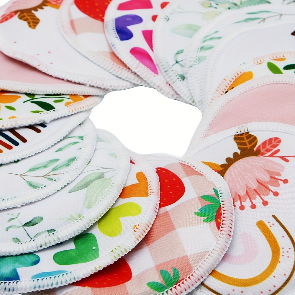8pcs Bamboo Breastfeeding Pads, Washable and Reusable Absorbent Nursing Pads in Random Colors by Asenappy