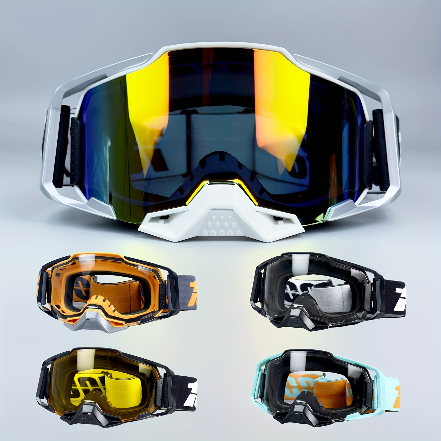 Nuovi occhiali protettivi moto sport all'aperto antivento antipolvere  occhiali da vista sci snowboard occhiali motocross antisommossa