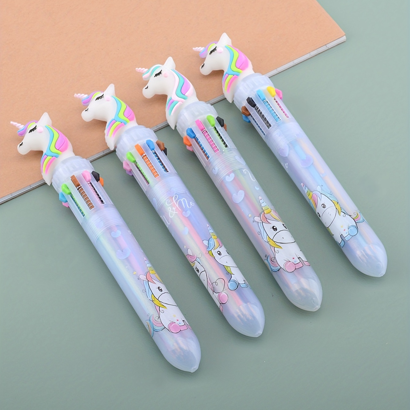 0.7mm 10-in-1 Multicolor Ballpoint Pen 10 Colors Cute Cartoon Retractable  Ballpoint Pens School Office Supply Butterfly 