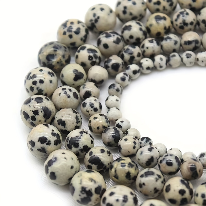 Black And White Spotted Stone Loose Beads Diy Jewelry Accessories