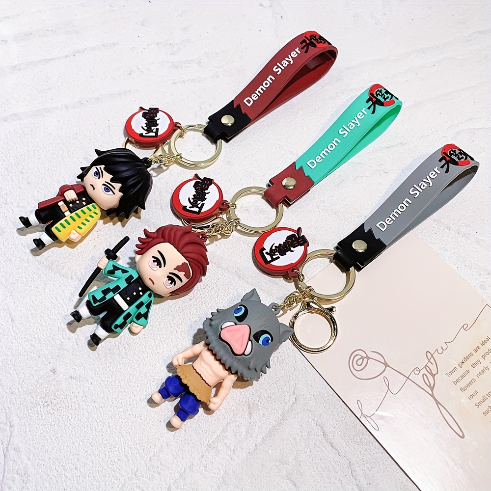 Wnt Anime Keychains 3D Motion Novelty Keychains Anime Figure Keychain for Women Men Kids Anime Gifts