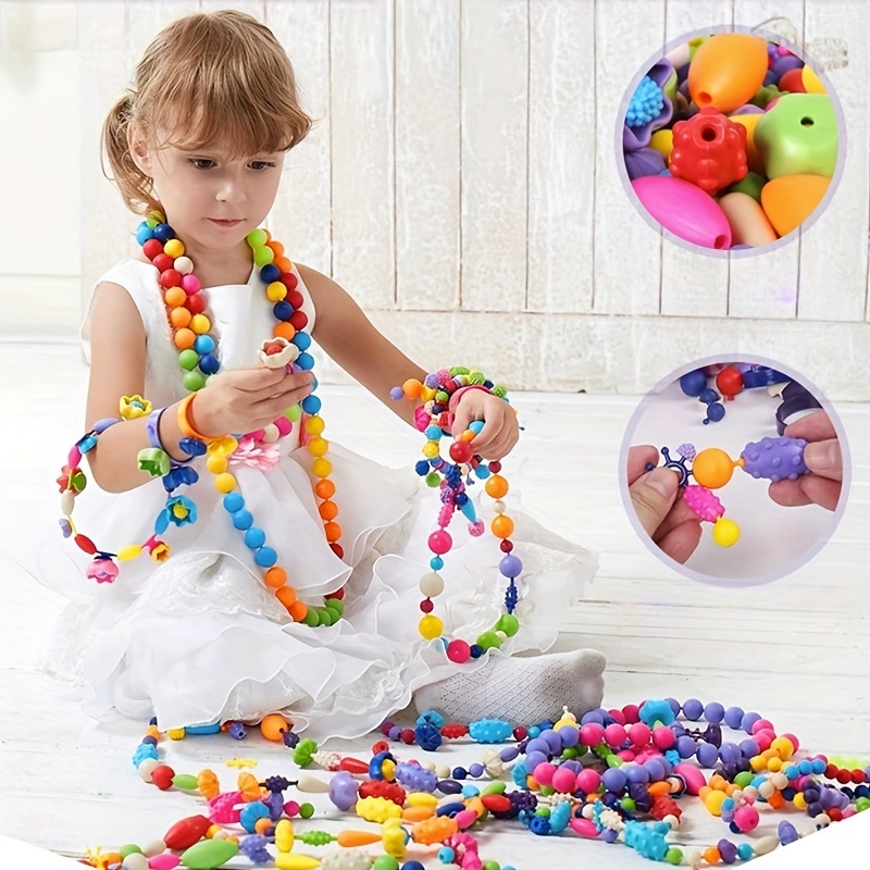 Bead For Jewelry Making Kit Kids Unicorn Diy Bead Bracelets - Temu