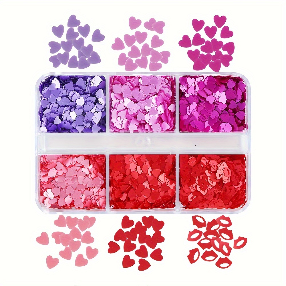 Red Mixed Heart shaped Glitter Sequins Epoxy Resin Mold - Temu