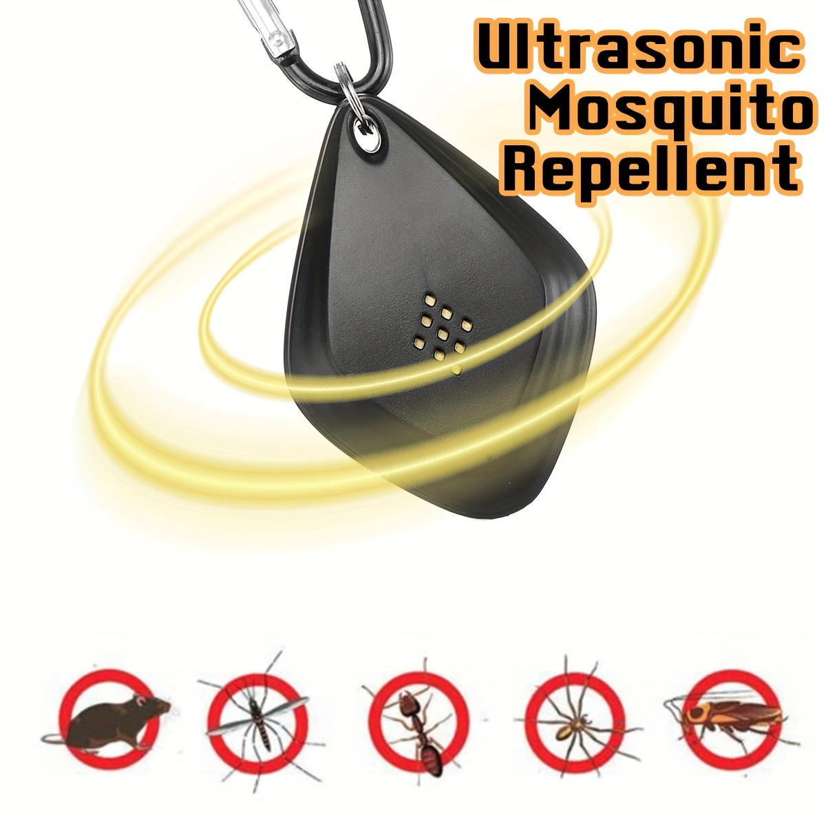 

Portable Ultrasonic Mosquito Repellent - Usb Charging, Intelligent Frequency Conversion, Protects Your Family From Insects