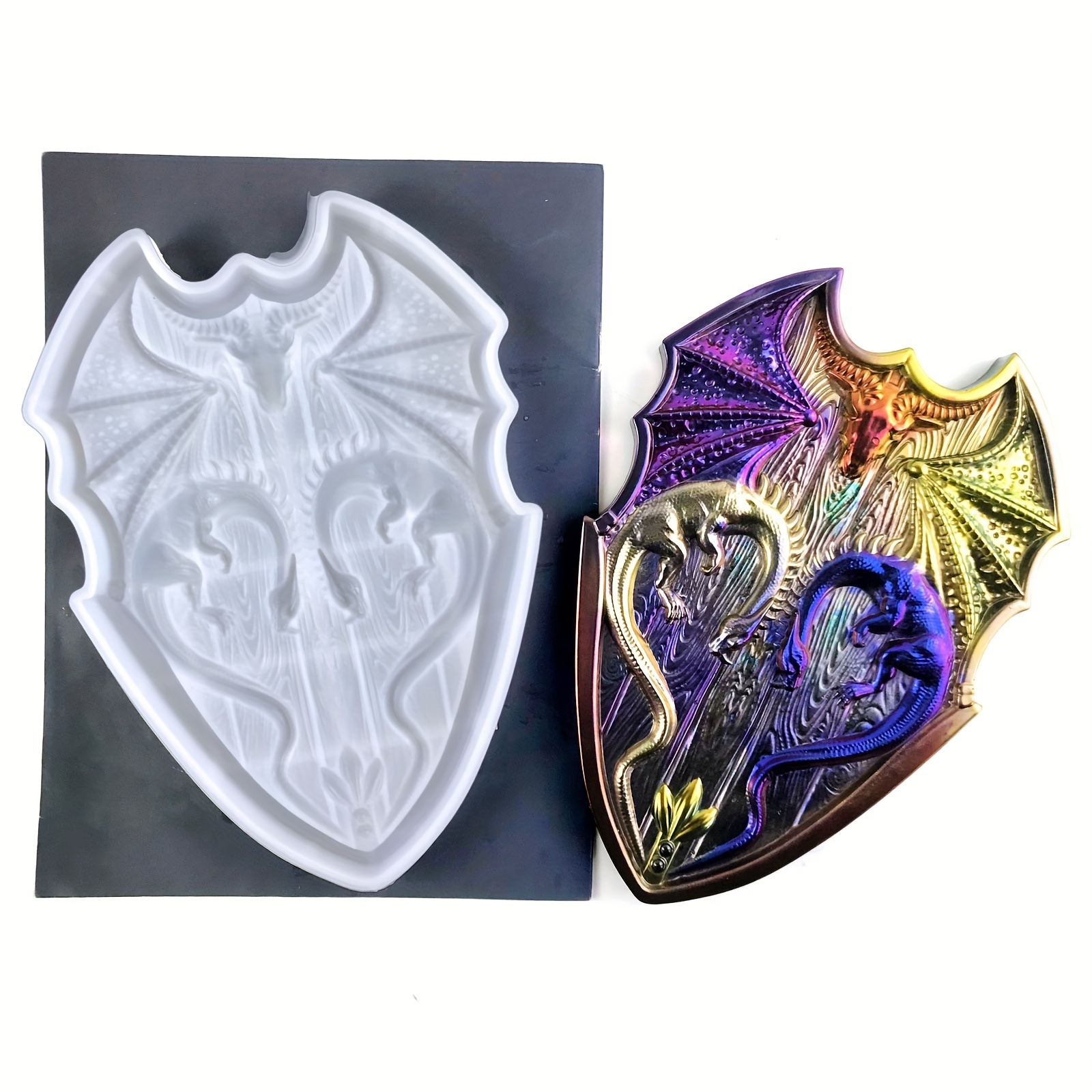 Fly Dragon Shield Molds for Epoxy Resin - Handmade Home Wall Decoration