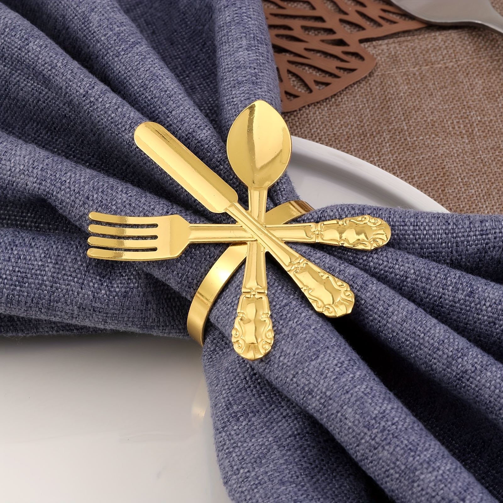 4pcs, Napkin Rings, Napkin Clasps, Napkin Rings Are Suitable For Birthday,  Wedding, Thanksgiving, Christmas, Banquet, Easter, Halloween, Thanksgiving