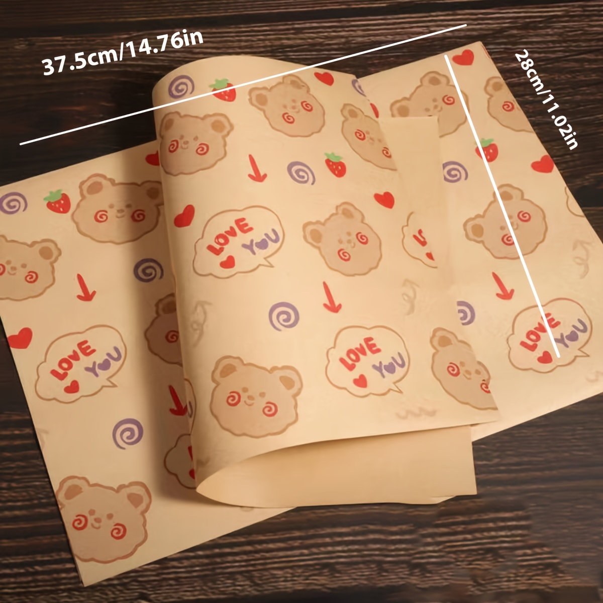 Cute Vintage Printed Wax Paper Sheets Grease Resistant Food - Temu