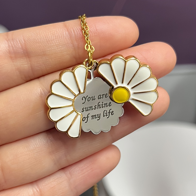Sunflower Necklace With Photos Personalized Sunflower Locket 