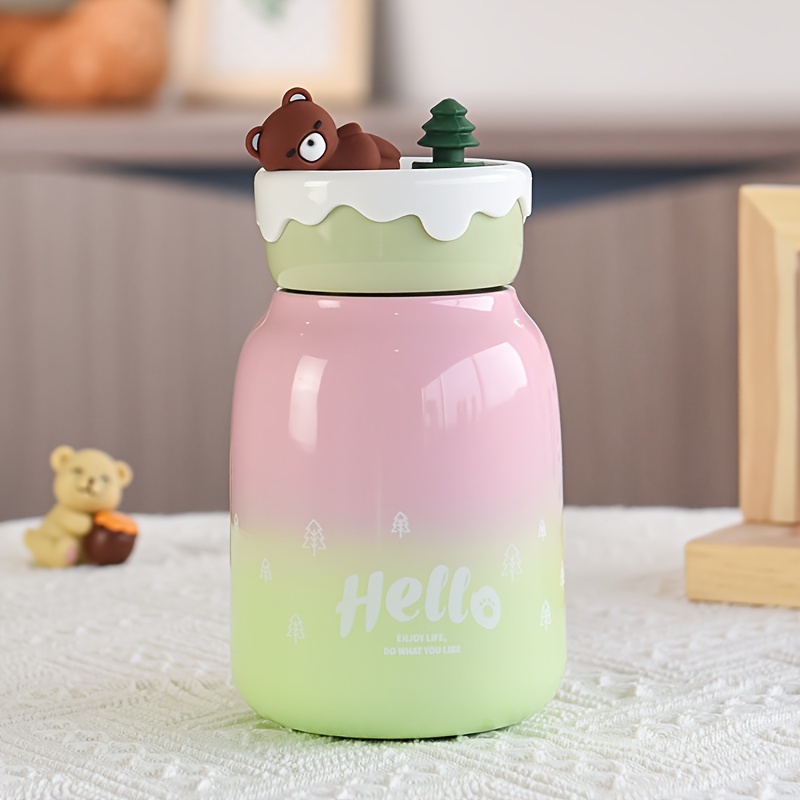 350/450ML Insulated Water Bottle Cartoon Kawaii Bear Cute