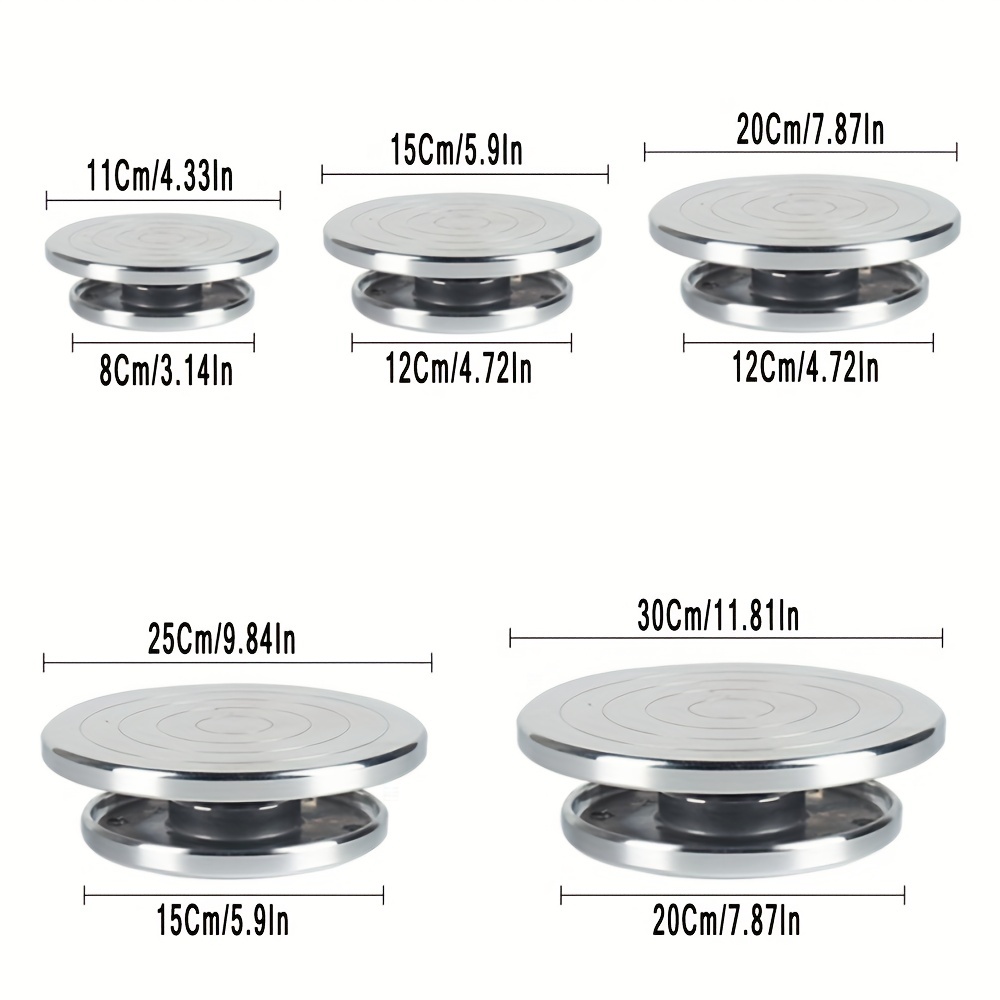 15-30cm Pottery Wheel Double-Sided Aluminum Pottery Turntable DIY