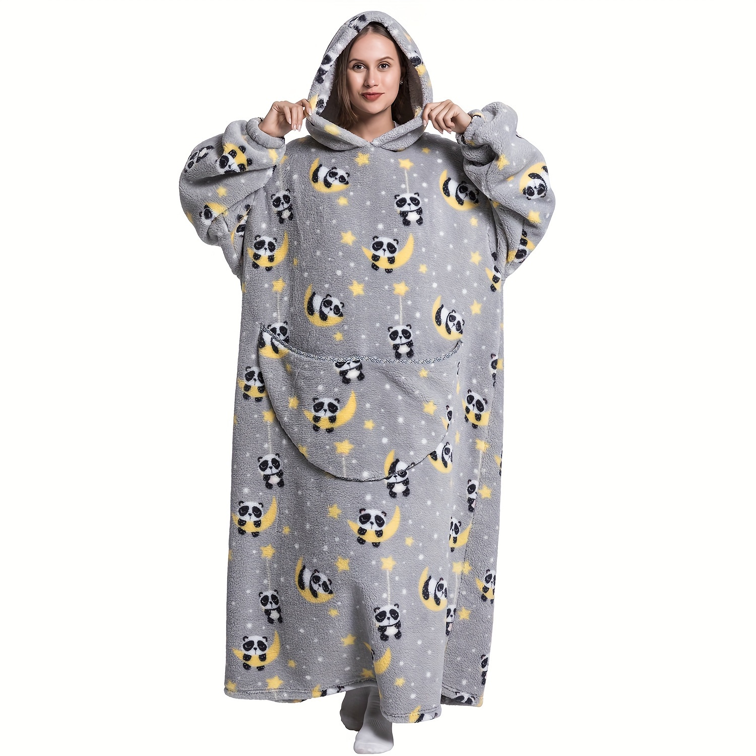 Wearable Blanket Hoodie Plush Soft Warm Sherpa Fleece Hoodie - Temu