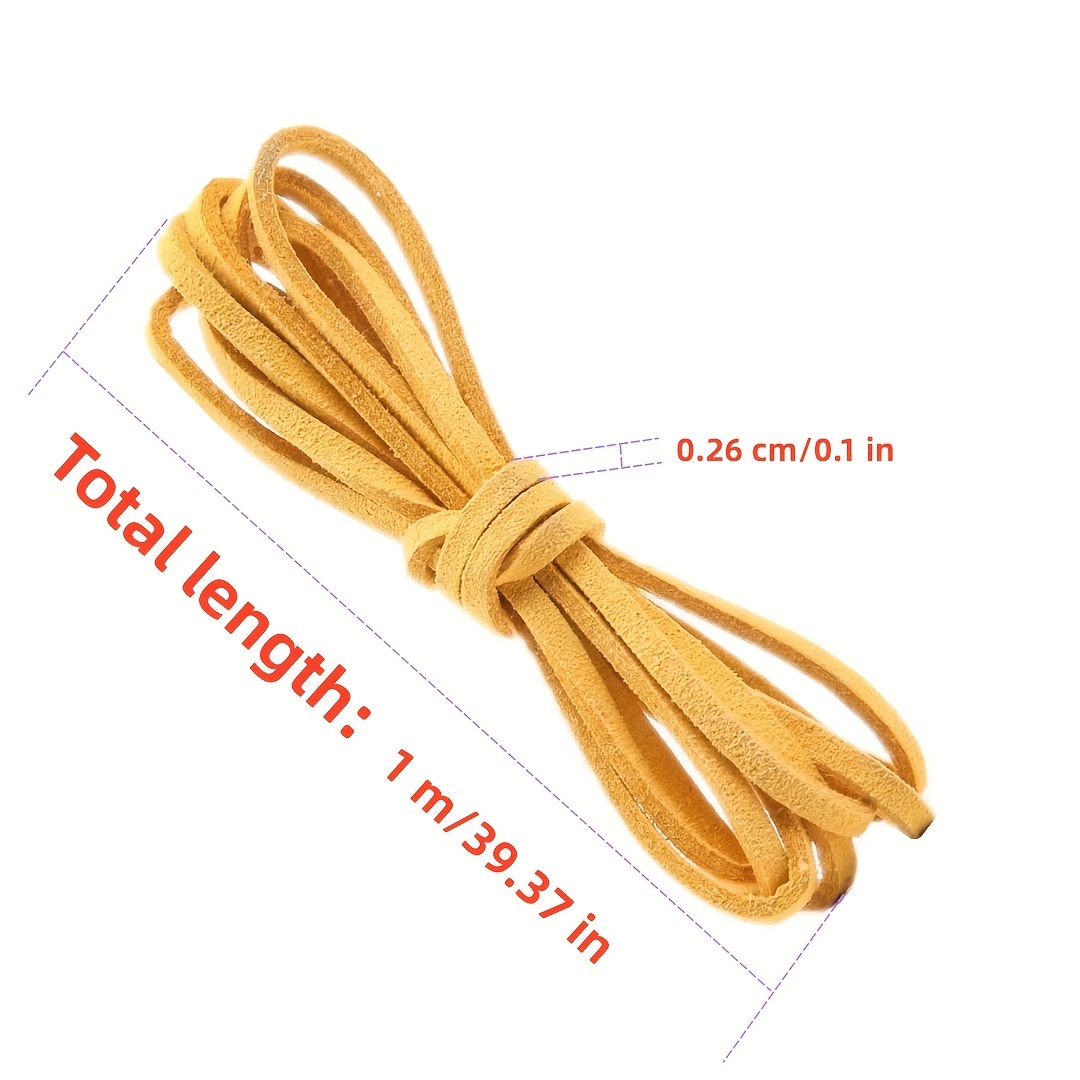 10 Bundles 1meter Suede Korean Velvet Leather Cord String - Temu