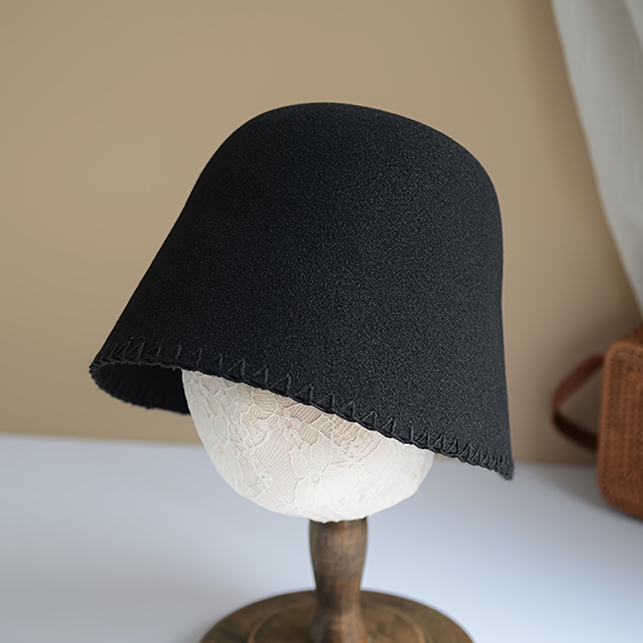 Solid Color Vintage Bucket Hats Classic Warm Cloche Hat - Temu